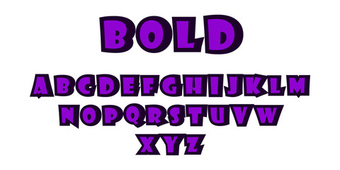 Poster - modern font or alphabet. bold font and alphabet in trendy modern color 2019 year