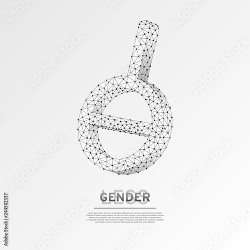 Agender Asexual Symbol Wireframe Digital 3d Illustration Low Poly Neutrally Genderless People Concept On White Background Abstract Vector Polygonal Origami Style Lgbt Sign Rgb Color Mode Stock Vector Adobe Stock