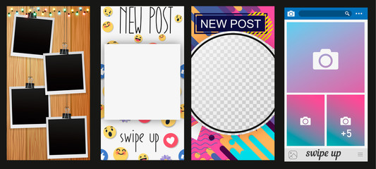 Poster - Editable Stories template. Streaming.