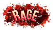 Rage word vector creative illustration