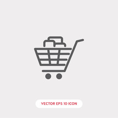 Poster - shopping cart icon vector