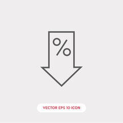 Poster - percent arrow icon vector