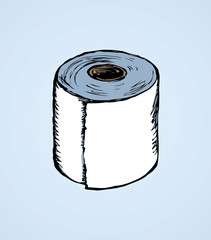 Wall Mural - Toilet paper. Vector drawing