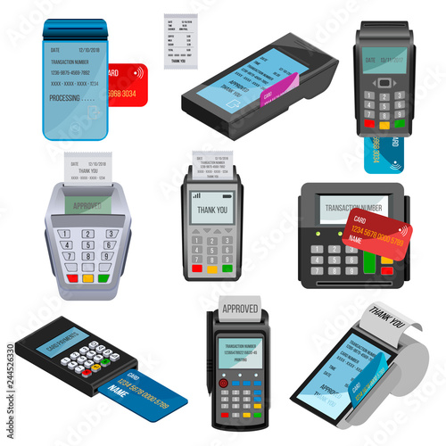 cash register with credit card reader