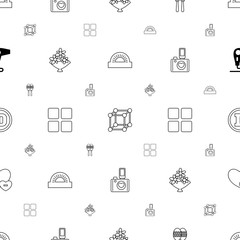 Wall Mural - creative icons pattern seamless white background
