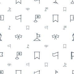 Poster - pennant icons pattern seamless white background