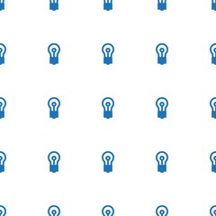 Fototapete - bulb icon pattern seamless white background