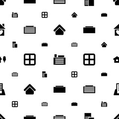Poster - estate icons pattern seamless white background