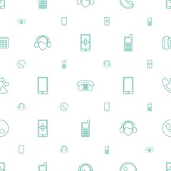 Poster - contact icons pattern seamless white background