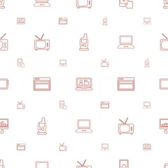 Poster - screen icons pattern seamless white background