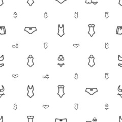 Wall Mural - swimsuit icons pattern seamless white background