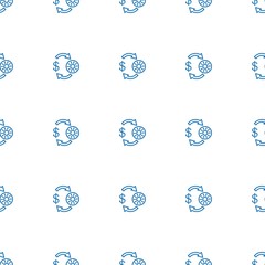 Poster - Casino chip and money icon pattern seamless white background