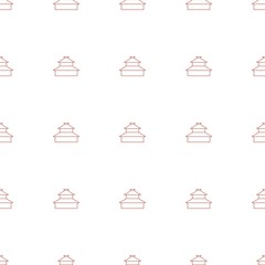 Sticker - temple icon pattern seamless white background