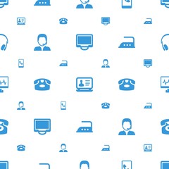 Leinwandbilder - device icons pattern seamless white background