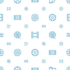 Wall Mural - filmstrip icons pattern seamless white background