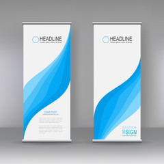 Poster - vertical banner stand template design, infographics, modern flag banner design. cover, annual report