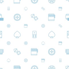 Poster - gambling icons pattern seamless white background