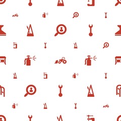 Canvas Print - equipment icons pattern seamless white background