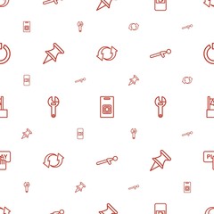 Sticker - push icons pattern seamless white background