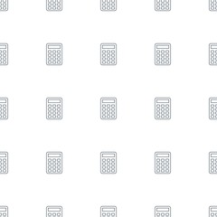 Sticker - calculator icon pattern seamless white background