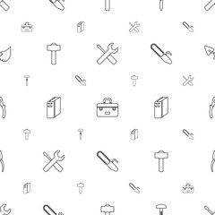 Poster - hardware icons pattern seamless white background