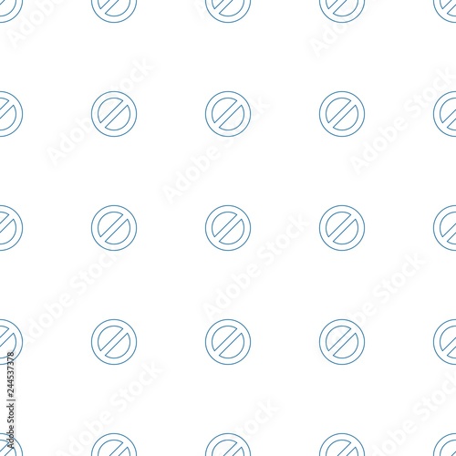 Fotografía prohibited icon pattern seamless white background