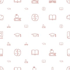 Poster - knowledge icons pattern seamless white background