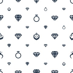 Poster - expensive icons pattern seamless white background