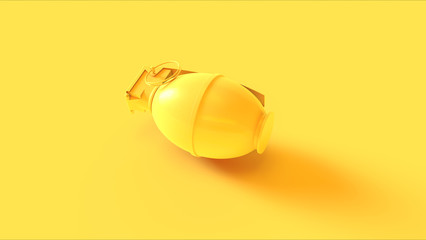 Wall Mural - Yellow Grenade 3d illustration 3d render