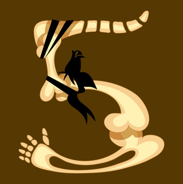 Skeleton 5 made of bones vector illustration