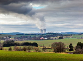 Wall Mural - Nuclear power plant Temelin in Czech Republic. Europe.