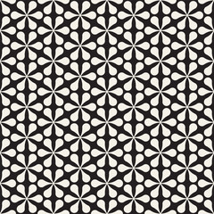 Vector seamless floral mosaic pattern. Modern abstract texture. Repeating geometric tiles with petal elements.