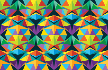 Poster - Abstract seamless pattern of triangles. Texture of geometric shapes.