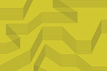 Wall Mural - abstract background made with repetitive thin lines in yellow color. modern vector art.