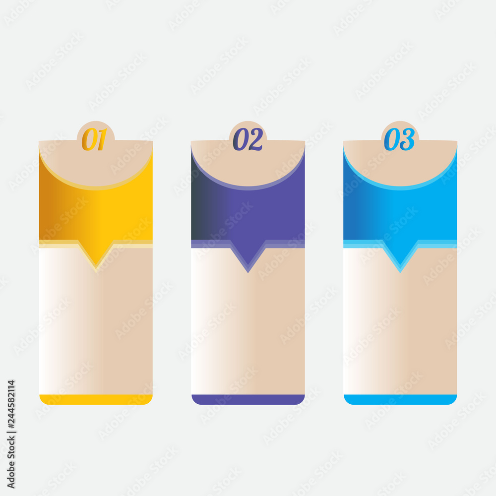 Infographics 3 colors with numbers/In the picture infographic from ...