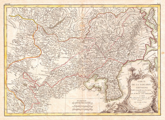  1770, Bonne Map of Chinese Tartary, Mongolia, Manchuria and Korea, Corea, Rigobert Bonne 1727 – 1794, one of the most important cartographers of the late 18th century