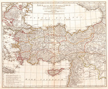 1794, Anville Map Of Asia Minor In Antiquity, Turkey, Cyprus, Syria