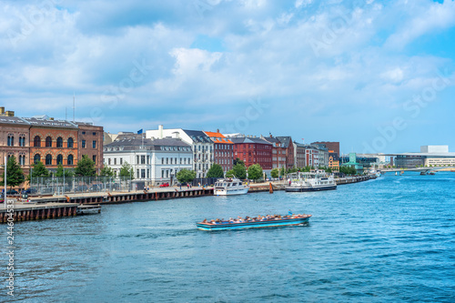 Tour boat in Copenhagen harbor