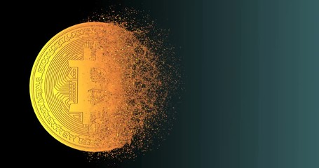 Poster - Bitcoin blockchain crypto currency digital encryption network for world money