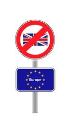 Canvas Print - Panneau Brexit