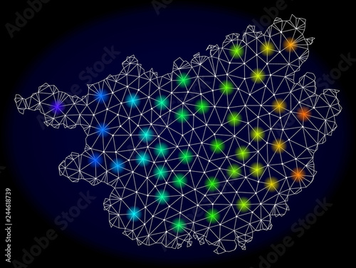 Finding Some Spots Of Bright Color At >> Mesh Vector Map Of Guangxi Zhuang Region With Glare Effect On A Dark Finding Some Spots Of Bright Color At >> Mesh Vector Map Of Guangxi Zhuang Region With Glare Effect On A Dark