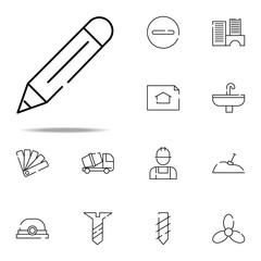 Poster - pencil icon. construction icons universal set for web and mobile