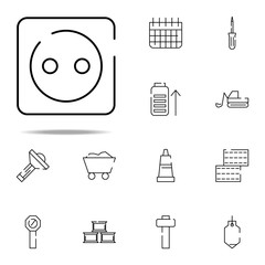 Poster - socket, electricity icon. construction icons universal set for web and mobile