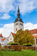 Europe, Eastern Europe, Baltic States, Estonia, Tallinn. St. Nicholas church tower, steeple.