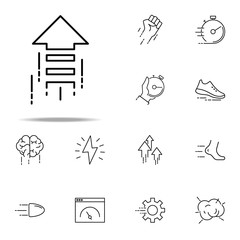 Poster - fast arrow icon. speed icons universal set for web and mobile