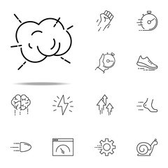Poster - explosion icon. Speed icons universal set for web and mobile