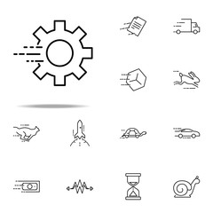 Poster - fast mechanism icon. Speed icons universal set for web and mobile