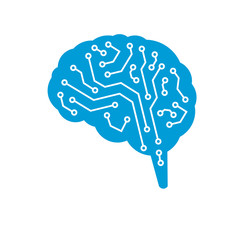 Poster - technological brain. circuit board. abstract vector illustration isolated on white background.