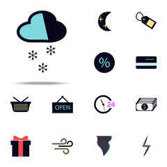 Poster - snow cloud icon. web icons universal set for web and mobile