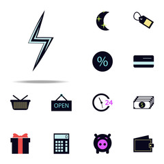 Poster - lightning icon. web icons universal set for web and mobile